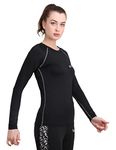 Unbeatable Womens Compression Slim Fit Top T-Shirt For Gym Sports Yoga Swimming Running Short Sleeve (Medium, Black)