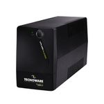 Tecnoware ERA PLUS 800 UK UPS, Uninterruptible Power Supply, Blackout & Overvoltage Protection, AVR Stabilizer, Silent, For PC Modem DVR Surveillance, Black, 800 VA