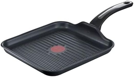 Tefal Selection Grill Pan 26 x 26 cm, Titanium Non-Stick Coating, Thermo-Spot Temperature Indicator, Advanced Induction, for All Hobs Including Induction