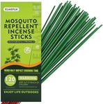 120 PCS Mosquito Repellent Incense Sticks Outdoor Patio - DEET Free - Lemongrass Oil - Natural Citronella Incense Sticks for Camping, Patio, Hiking,etc