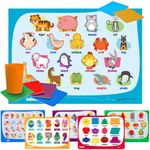 Non Slip Reusable Kids Placemats for Dining Table (12-Pack) – Toddler Placemat – Placemats for Kids Multicolored