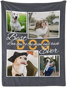 JOYXBUY Custom Blanket Customized Blankets with Photos Personalized Picture Blankets for Mother Father Kids Sister Friends Couples Birthday Dog, 60x80 Inch(Minky Fleece)