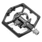 GEWAGE Mountain Bike Pedals- Dual Function Bicycle Flat Pedals and SPD Pedals- 9/16" Platform Pedals Compatible with SPD for Road Mountain BMX Bike (Black)