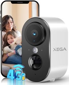 Xega 3G/4G Cellular Security Camera with SIM Card Indoor, 2K Super HD LTE Indoor Security Camera Portable, 6000mAh Battery, PIR Motion Detection, 3MP Color Night Vision, 2-Way Audio, TF/Cloud, IP65