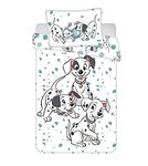 Disney 101 Dalmatians Baby Bedding Set with Duvet Cover and Pillowcase for Boys and Girls with Ionian Family of Dalmatians, White