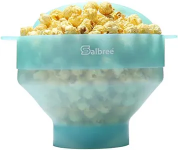 The Original Salbree Collapsible Silicone Microwave Popcorn Popper Maker Machine, Microwavable Bowl Holds 16 Cups, Uses Hot Air and Oil Always Optional - The Most Colors Available (Transparent Mint)