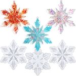 Snowflake Resin Molds Silicone, 3D Snowflake Resin Casting Molds, 3Pcs Christmas Ornament Resin Molds DIY Resin Crafts Jewelry Pendant Xmas Gift Winter Home Decoration