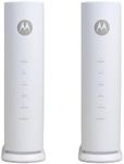Motorola MNQ1525 WiFi 7 Router with Easy Mesh, Dual-Band 3.6 Gbps Speed, 2000 sq. ft Coverage, MotoSync+ Advanced Parental Controls, Next-Gen Security & Seamless Device Management, White, Dual Pack