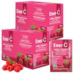 Ener-C Raspberry Multivitamin Drink Mix, 1000mg Vitamin C, Non-GMO, Vegan, Real Fruit Juice Powders, Natural Immunity Support, Electrolytes, Gluten Free, 2-Packs of 30 (60 Count)