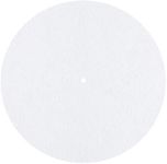 Felt Turntable Platter Mat LP Slip Mat Audiophile 3mm thick Slipmat for LP Vinyl Record (White)