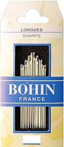 Bohin Fabrics Sharps Needles No. ASST1/5, Metal, Silver, 0.1 x 0.1 x 4.5 cm
