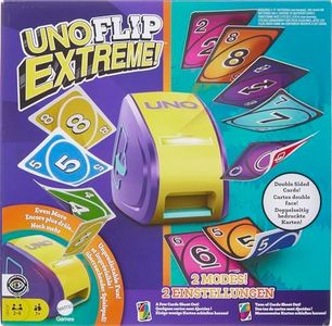 Mattel Games - UNO Flip Extreme, la Nuova Versione dell'iconico Gioco di Carte Che combina UNO Flip e UNO Extreme, con Lancia Carte Incluso, Giocattolo per Bambini, 7+ Anni, JCH61