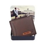 WildHorn Customised Gifts For Men | Personalized Leather Wallet For Mens -Name/Logo Printed On Wallet I Birthday Anniversary Gift For Men Boy Love Husband Employees Clients, Brown