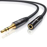 3m audio cable | jack extension lead for AUX inputs | solid metal plug | 3.5mm plug to 3.5mm socket | Stereo Sound for Smartphone Headphone Tablet