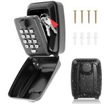 Key Safe Outdoor Police Approved and Preferred, Key Lock Box Wall Mounted Outside with Code, 12-Digit Combination Keysafe Lockbox for Home Garage Office Warehouse