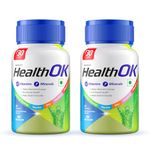 Health OK Multivitamin with Natural Ginseng, Taurine power, Daily Energy, alertness, Vitamin D, C & other 18 multivitamins minerals, for Overall Health, 30 Tablets (Veg) x Pack of 2