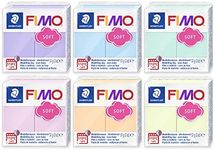 FIMO Effect Polymer Oven Modelling Clay - 57g - Set of 6 - Pastel Finish