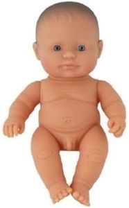 Miniland Caucasian Anatomically Correct Baby Boy Doll, 21 cm Size