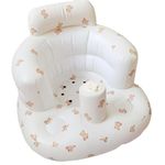 Baby Inflatable Seat with Air Pump for Babies 3 Months and Up, Toddler Sofa Chair Baby Shower Chair Floor Seater, SIT UP Bath SEAT Gifts for Indoor & Outdoor Camping Picnic (#23 Bear)