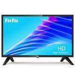 TuTu 24-inch 60Hz 720P HD LED TV Flat Screen Television with Dolby Audio for Home,Office HDMI,USB,VGA,RCA Dual Channel Speakers(2023 Model)