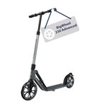 HUDORA BigWheel 230 Advanced Scooter - Stable aluminium scooter for up to 120kg - Quiet & foldable city scooter with stand & bell - Kick scooter for kids/teens & adults
