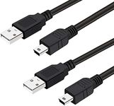 JEDELEOS TI84 USB Cable for Texas Instruments Calculator, TI-84 Plus, TI-84 Plus C Silver Edition, TI 89 Titanium, TI Nspire CX/TI Nspire CX CAS Graphing Calculator (Pack of 2)