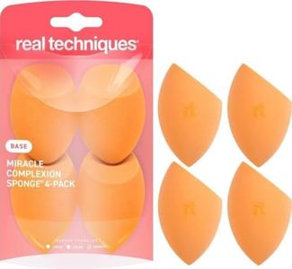Real Techniques Miracle Complexion Sponge, 4 Pack, Makeup Blending Sponges