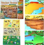 Birthday Popper Reusable Animal Sticker Book for Kids |Set of 1 | Remove & Reuse Stickers | Birthday Return Gift for Kids of All Ages, Travel Learning Toys Road Trip Must Haves Stickers for Kids