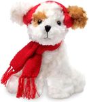 Bearington Chilly The Stuffed Dog, 7.5 Inch Dog Plush, Christmas Dog Stuffed Animal