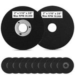 SI FANG 10Pcs 2 Inch Die Grinder Cut Off Wheels Metal Cutting Discs 50mm x 1.6mm x 9.5mm Arbor Mini Cutting Wheels for Angle Grinder Cut Off Tool Stainless Steel Rotary Tool Drill Attachment