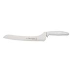 Dexter Sani-Safe® Stainless Steel Scalloped Offset Bread Knife with White Polypropylene Handle - 9"L Blade