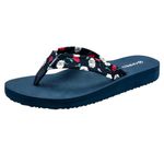 Ampeo Women's Arch Support Flip Flops Comfortable Casual Summer Beach Thong Sandals, Floral Blue a, 7