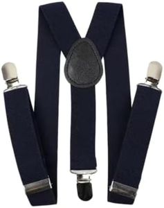 SE Tirantes para Pantalones Hombre en 7 Colores Disponibles| Tirantes Hombre con 3 Clips Resistentes| Accesorio para Traje Fiesta Boda (AZUL)
