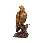 Artarium Resin Mighty Eagle Statue, Eagle Figurines Sculptures, Home Decor Statue Howpiece, Feng Shui Vastu Eagle Statue For Decor And Gift (1 Piece) - Gold