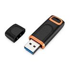 KOOTION 128GB Flash Drive, USB 3.0 Flash Drive High Speed Data Storage Memory Stick with LED Indicator Thumb Drive Jump Drive for Laptop/PC/Mac (128GB, Black Orange)