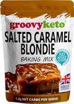 Groovy Keto Salted Caramel Blondie Brownie Mix | Low Carb | Keto Friendly | Sugar Free | Only 1.2g Net Carbs Per Blondie | Keto Baking Mix, Diabetic Friendly - 245g Pouch