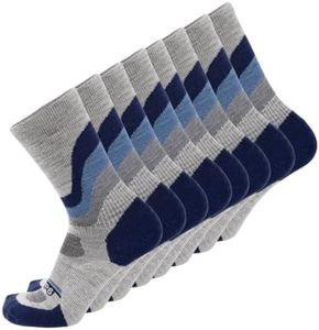 GRIP6 Crew Socks - Merino Wool Socks Made in the USA, Lightweight Wool Hiking Socks, Crew Socks for Men and Women - Cold Weather Gear