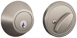 J-Series by SCHLAGE Single-Cylinder Deadbolt, Satin Nickel JD60619