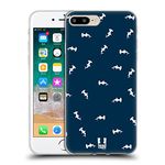 Head Case Designs Seamless Shark Prints Soft Gel Case and Matching Wallpaper Compatible With Apple iPhone 7 Plus/iPhone 8 Plus