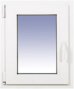 Ventanastock PVC 500x600 Practicable Oscilobatiente Izquierda 1 hoja con vidrio Carglass (Climalit Mate)