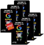 NFC Digital Business Google Review Stand Feedback Collection with Single-Tap Technology, Simplified Quick-Scan Setup, User-Friendly, Ideal for Cafes, Retail, Salons, Hotels - Black, Pack of 6