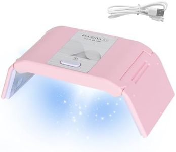 36W LED Nail Lamp, UV Nail Dryer for Gel, Nail Dryer Lamp, UV Dry Nail Lamp, USB Foldable UV LED Nail Lamp Professional, MIni Nail Lamp for Nail Polish (Pink)