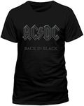 Beats & More AC/DC Back in Black Fan Shirt (Unisex), Black, M