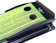 Tour Pro Golf Putting Mat Premium Crystal Velvet Putting Mat Training Aid 2 Holes and a Ball Return Perfect to Practice Putting Hole More Putts on the Course a Great Golf Gift (Black)
