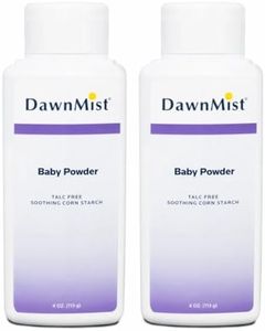 Dukal DawnMist Baby Powder – Cornstarch Formula, 4 oz. – Pack of 2 – Gentle, Softening Powder for Babies, Adults, and Daily Use