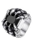 Gothic Biker Rings for Men Stainless Steel Dragon Claw Statement Rings Size 11