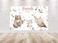 5x3FT Owl Woodland Baby Shower Party Backdrop Decorations Owls Woodland Animals Background for Baby Shower Forest Animals Photo Banner