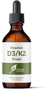 Vitamin D3 Drops with Vitamin K2 for Supreme Absorption. Immunity Booster - Vitamin D Drops for Adults, Children, Kids and Infants. Liquid Vitamin D with K2. Top Selling Liquid Vitamin Drops