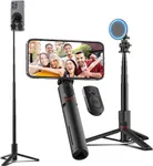 Magnetic 2-in-1 Selfie Stick and Tripod for iPhone (Compatible with MagSafe) Secure Magnet Phone Holder with Remote Shutter