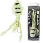 Squid Trap Fishing Lures for Saltwater Soft Artificial Rigged Squid Jig Trolling Lures with UV Glow Sea Offshore Fishing 7''/3.5 oz